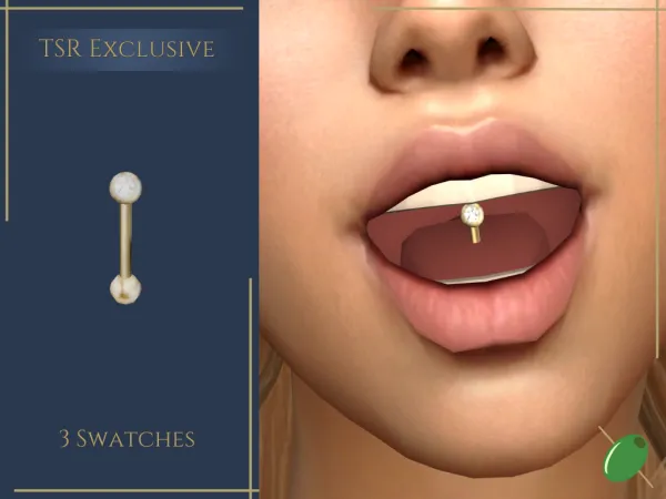 Alpha Dahlia Tongue Piercing - The Sims 4 Custom Content
