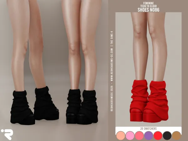 Alpha AF SHOES N086 by redheadsims - The Sims 4 Custom Content