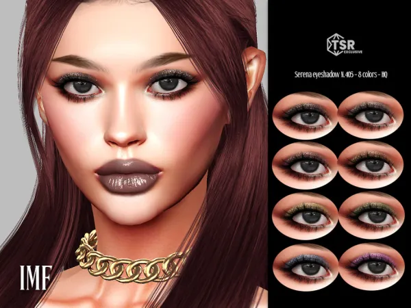 Alpha IMF Serena Eyeshadow N405 by IzzieMcFire - The Sims 4 Custom Content