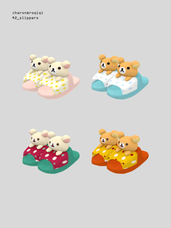 Maxis Match [charonroqiqi] 2_slippers[free] by simsfinds - The Sims 4 Custom Content