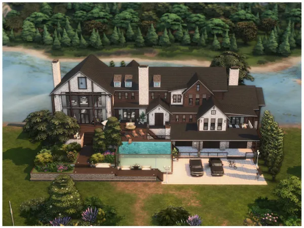 Maxis Match MM Vacation Mansion by thesimsresource - The Sims 4 Custom Content