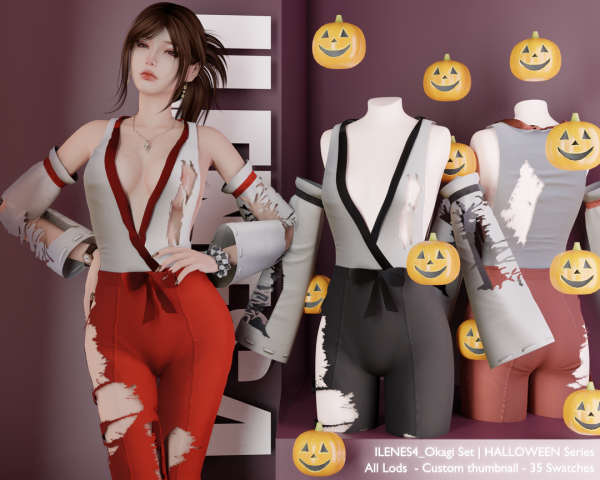 Alpha ILN_Okagi Set by ilenes4 - The Sims 4 Custom Content