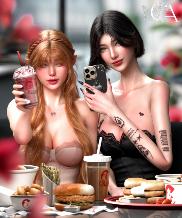 Mix [CA24] Close Up Posepack by chicaura - The Sims 4 Custom Content