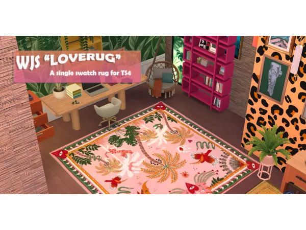 Maxis Match LOVERUG by simsfinds - The Sims 4 Custom Content