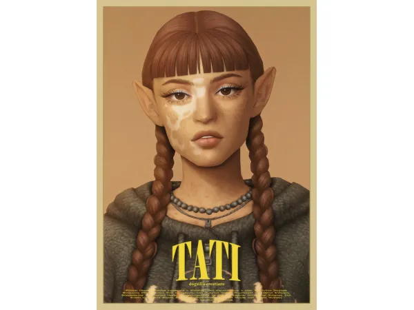 Maxis Match tati braids by dogsill - The Sims 4 Custom Content