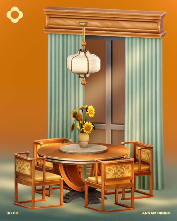 Maxis Match Annam Dining by simsfinds - The Sims 4 Custom Content