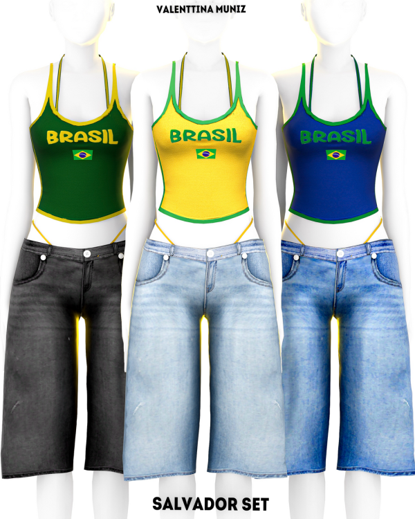 Mix Salvador Set Brazil Core Valenttina Muniz ts4cc by valentinamuniz - The Sims 4 Custom Content