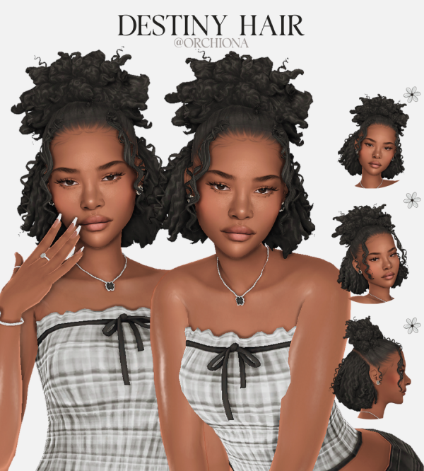 Maxis Match DESTINY HAIR by simsfinds - The Sims 4 Custom Content