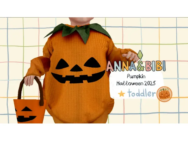 Alpha Pumpkin_Toddler Halloween 2025 [Anna&Bibi] - The Sims 4 custom content