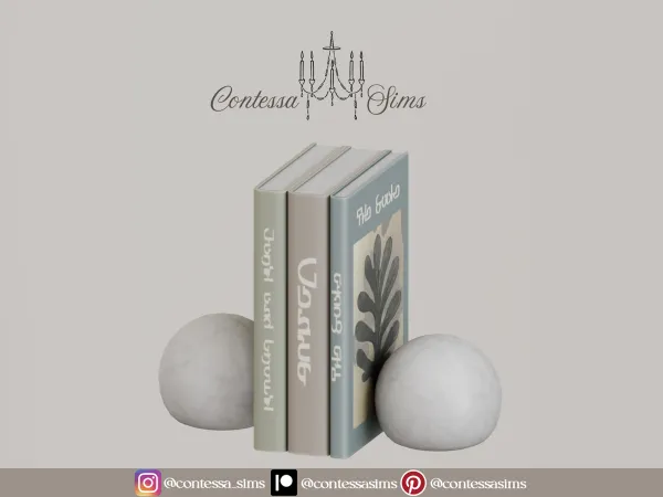 Mix Monica Books by ContessaSims - The Sims 4 Custom Content