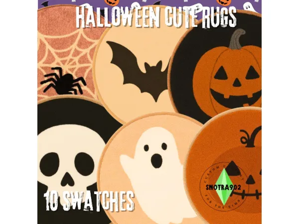 Alpha Halloween Cute Rugs by Snotra902 - The Sims 4 Custom Content
