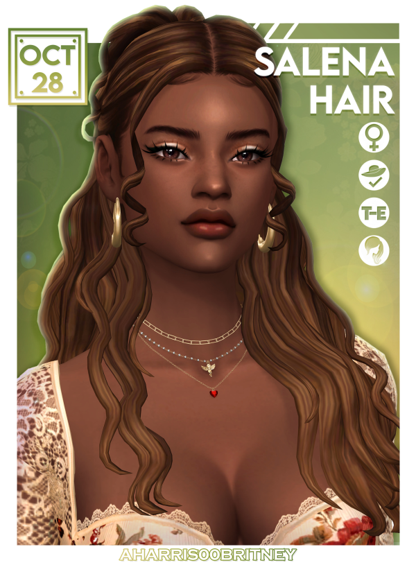 Maxis Match Salena Hair by simsfinds - The Sims 4 Custom Content