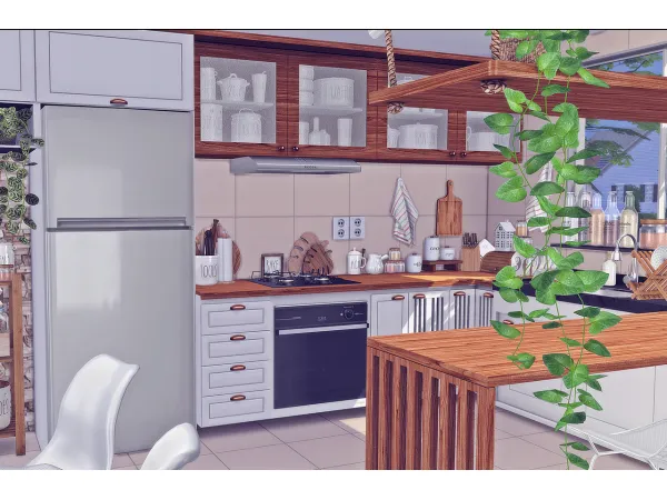 Alpha Arran Kitchen by arwenkaboom - The Sims 4 Custom Content