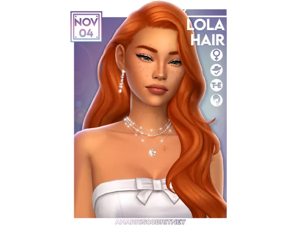 Maxis Match Lola Hair by aharris00britney - The Sims 4 Custom Content