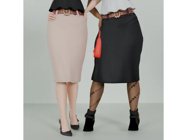 Maxis Match u00c9lise Skirt by Plumbique - The Sims 4 Custom Content