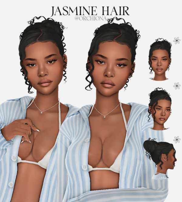 Maxis Match JASMINE HAIR by simsfinds - The Sims 4 Custom Content