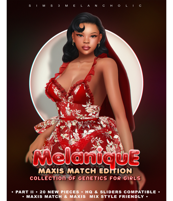 Maxis Match MELANIQUE COLLECTION by simsfinds - The Sims 4 Custom Content