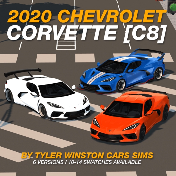 Alpha Tyler Winston Cars 2020 Chevrolet Corvette (C8) by tylerwcars - The Sims 4 Custom Content