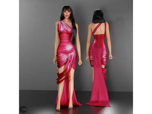 Fluid Sculpted Draped Dress - cool_content_star