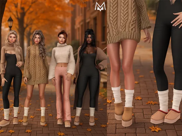 Alpha Autumn Lounge Collection - The Sims 4 Custom Content