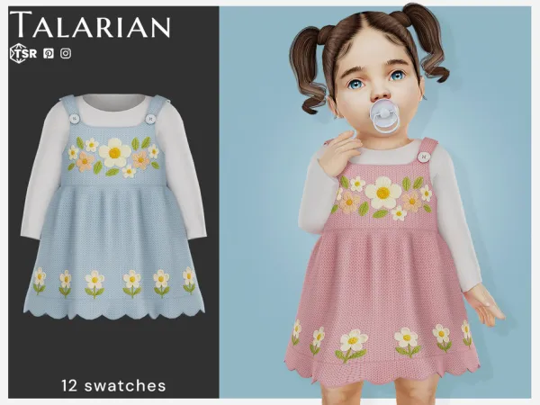 Alpha Eliana Pinafore Dress (Infant) by talarian - The Sims 4 Custom Content