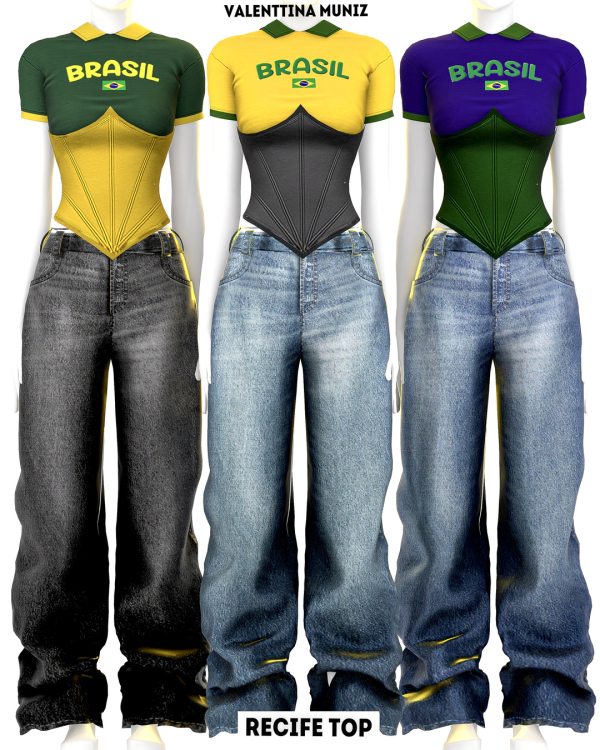 Mix Recife Set (Brasil com S collection) Valenttina Muniz Brazil Core style by valentinamuniz - The Sims 4 Custom Content