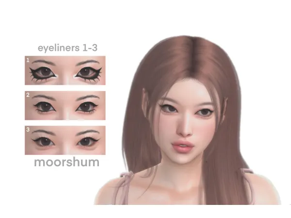 Mix mini eyeliner set n1 by moorshum - The Sims 4 Custom Content