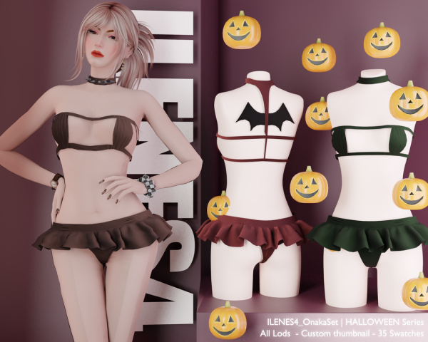 Alpha ILN Onaka Lingerie by ilenes4 - The Sims 4 Custom Content