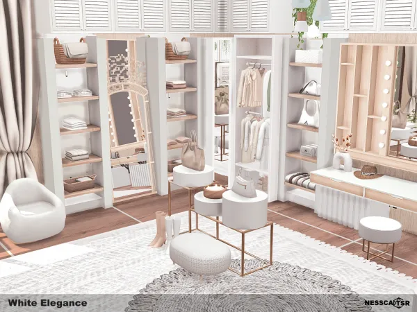 Mix White Elegance by nesscasims - The Sims 4 Custom Content