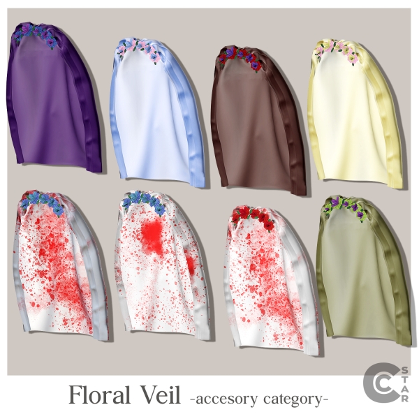 Alpha Floral Veil (ACCESORY CATEGORY) cool_content_star by cool_content_star - The Sims 4 Custom Content
