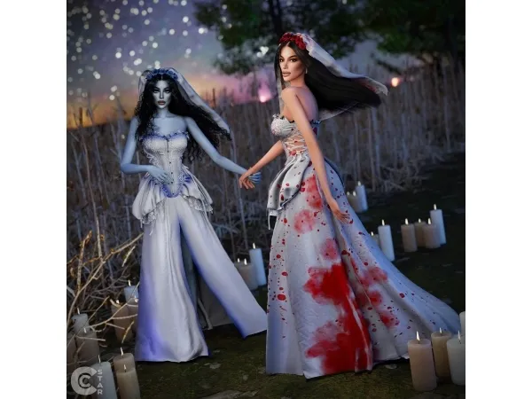 Alpha Full Length Gown with Corset Bodice cool_content_star - The Sims 4 Custom Content