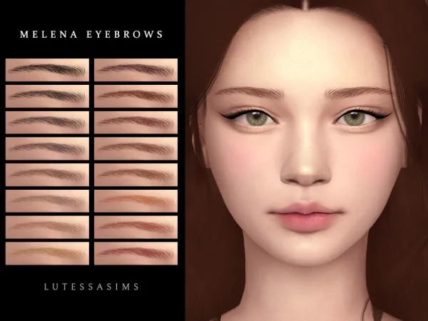 Alpha Melena Eyebrows by Lutessasims - The Sims 4 Custom Content
