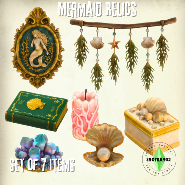 Maxis Match Mermaid Relics by simsfinds - The Sims 4 Custom Content