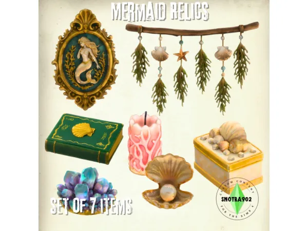 Maxis Match Mermaid Relics by Snotra902 - The Sims 4 Custom Content