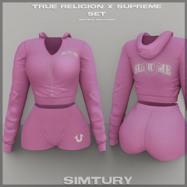 Alpha true religion x supreme by simsfinds - The Sims 4 Custom Content
