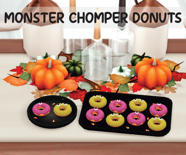 Maxis Match Monster Chomper Donuts by simsfinds - The Sims 4 Custom Content