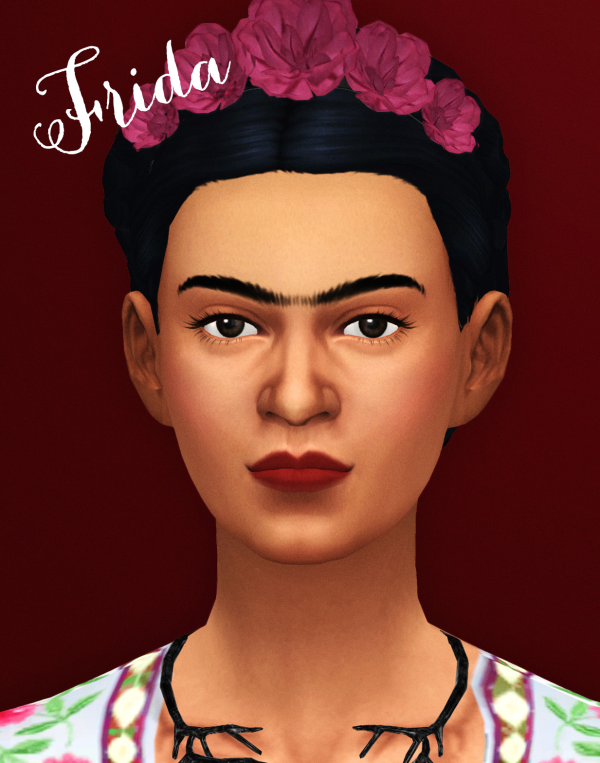 Maxis Match Frida Kahlo Sim for Download by simsfinds - The Sims 4 Custom Content