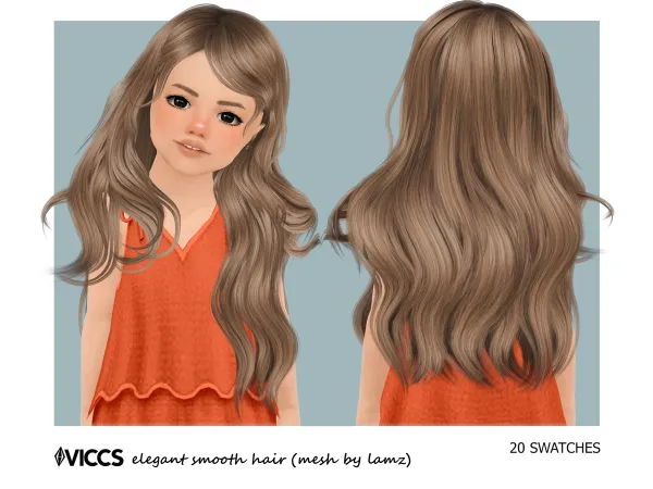 Alpha VICCS_ElegantSmooth (TODDLER VERSION) (MESH by viccs - The Sims 4 Custom Content