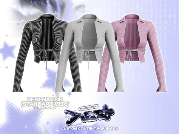 Alpha DIOS Serena Top (Standard Version) by decayed - The Sims 4 custom content