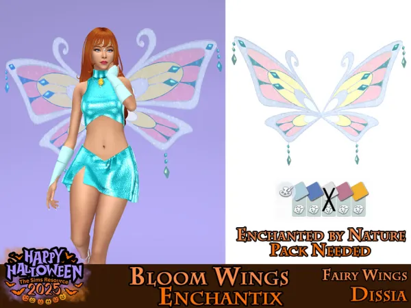 Maxis Match Bloom Enchantix Wings by thesimsresource - The Sims 4 Custom Content