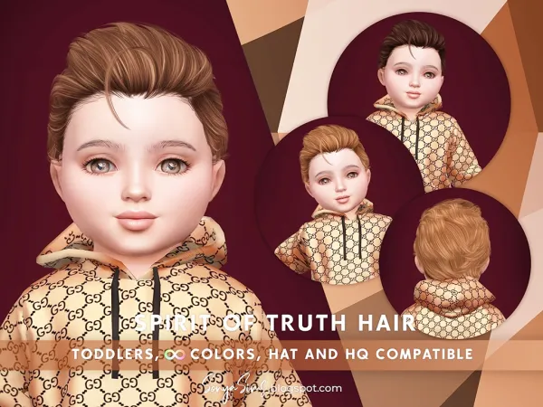 Alpha Spirit of Truth Hair Toddlers by sonyasims - The Sims 4 Custom Content