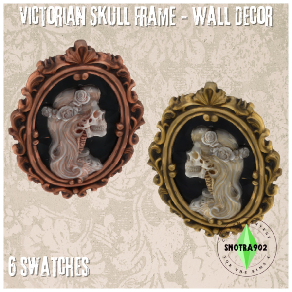 Mix Victorian Skull Frame by simsfinds - The Sims 4 Custom Content