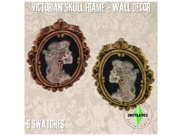 Mix Victorian Skull Frame by Snotra902 - The Sims 4 Custom Content