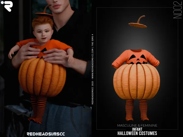 Alpha IU HALLOWEEN COSTUMES N002 by redheadsims - The Sims 4 Custom Content