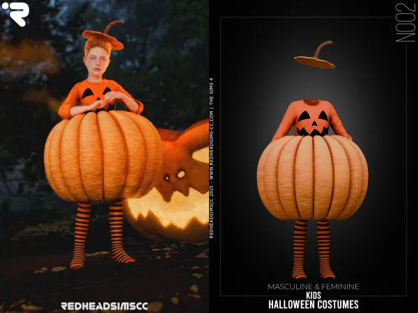 Alpha CU HALLOWEEN COSTUMES N002 by redheadsims - The Sims 4 Custom Content