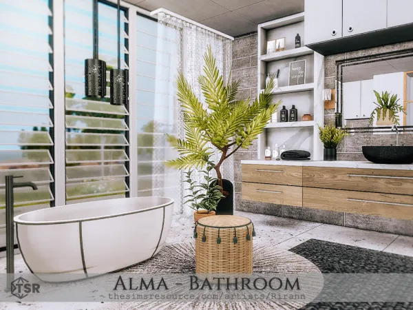 Alpha Alma Bathroom by rirann - The Sims 4 Custom Content