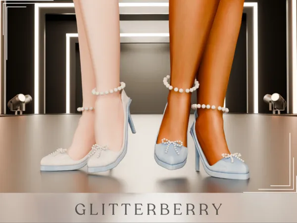 Maxis Match Something Blue Heels by glitterberrysims - The Sims 4 Custom Content