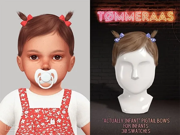 Alpha TØMMERAAS Actually Infant Bows for Infants by tommeraas - The Sims 4 custom content