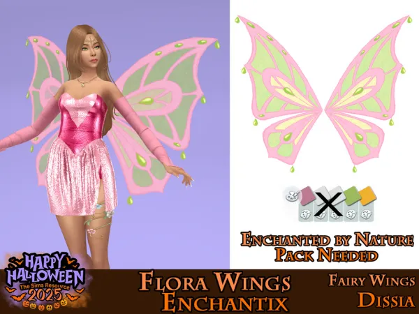 Maxis Match Flora Enchantix Wings by thesimsresource - The Sims 4 Custom Content