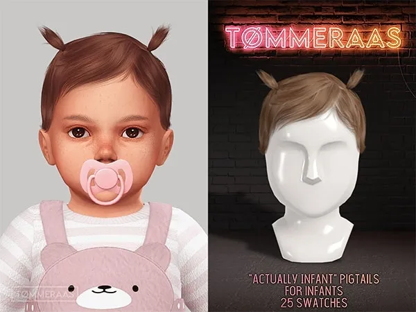 Alpha TØMMERAAS Actually Infant Pigtails for Infants by tommeraas - The Sims 4 custom content